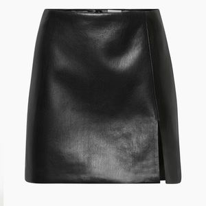 SunDeh Aritzia patio mini faux leather Black Skirt